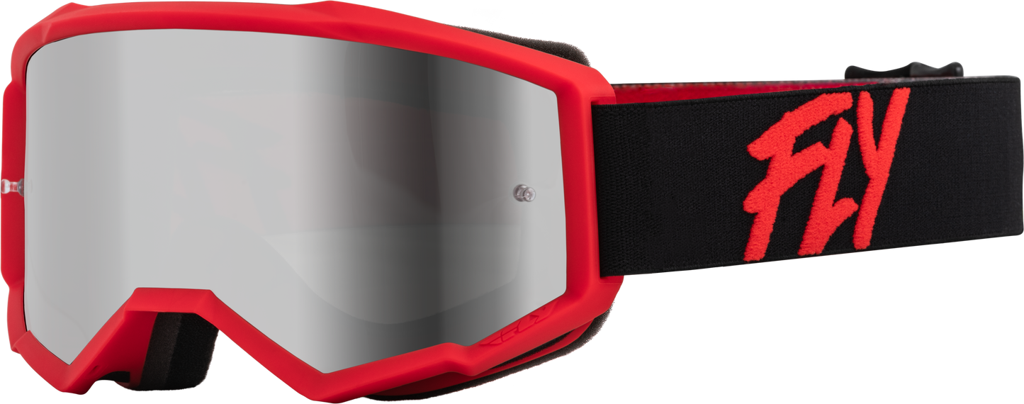 Youth Zone Goggle Black/Red W/ Silver Mirror/Smoke Lens
