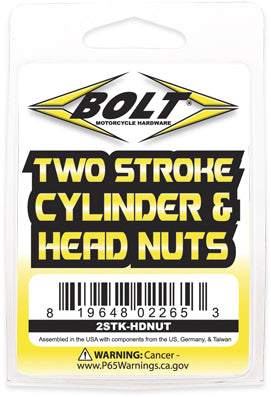 2 Stroke Cylinder & Head Nuts Universal All 2 Stroke Motors