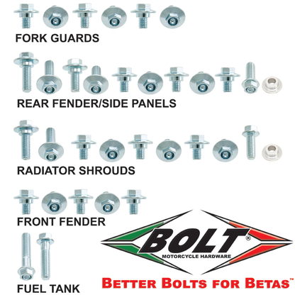Full Plastic Fastener Kit Beta Rr/Rr S/Rs/Xtrainer