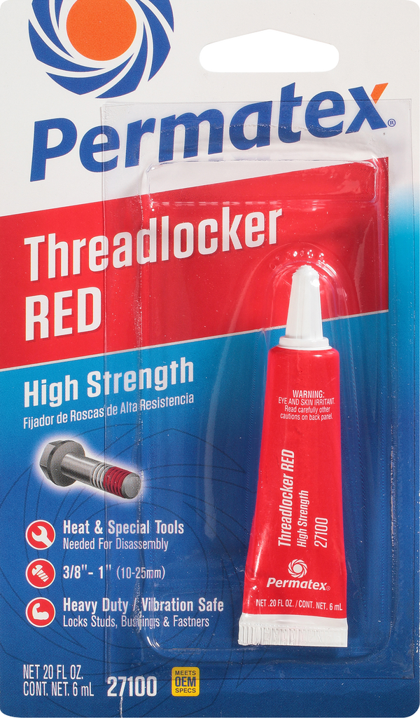 High Strength Threadlocker Red 6 Ml