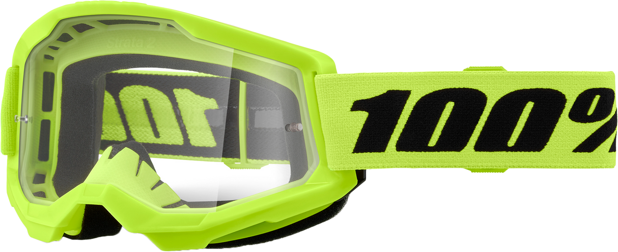 Strata 2 Junior Goggle Neon Yellow Clear Lens